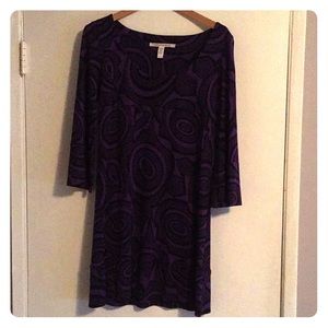 DVF Purple Silk Dress